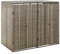 Abri pour poubelle double Gris 140x80x117 cm Résine tressée