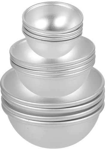 FOMIYES Hemisphere Cake Tin 12Pcs Mini Aluminum Hemisphere Ball Cake Pans Half Sphere Bath Baking Mold Pastry Mould for Chocolate Cake Jelly Pudding Candy Dome Mousse Handmade Soap
