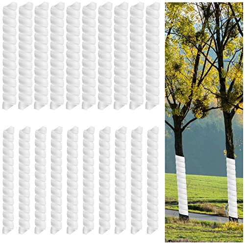 Wesiti Baumschutz, 20 Stück, 2 Größen, Kunststoff, Spirale, Baumstamm, Baumstamm, Baumschutz, Rohr, Baumwickel, zum Schutz von Rinde, Baum, Setzlinge vor Hirschen, Katzen, Nagetieren, Kaninchenmähern