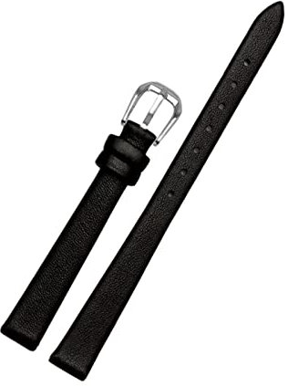 Cupsofu 6/7/8/10/12/14/16/17/18mm Damen weiches, hautfreundliches Rindsleder, lässiges Armband, Dornschließe, Uhrenarmband für Quarzuhr, 10mm