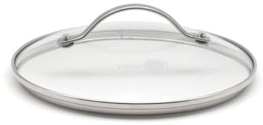 GreenPan Universal 16 cm Glass Lid with Stainless Steel Handle, Dishwasher Safe and Oven Safe up to 190°C