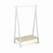 Alice's Home - Penderie Enfant en Bois Massif en pin Naturel Blanc - Tobias - 70X100CM. étagère Basse. Portant Style scandinave. 4 Pieds. 4.3kg