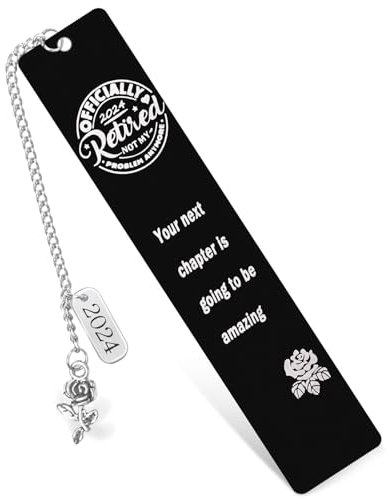 Lustige Lesezeichen für Frauen Metall Lesezeichen zum Lesen Inspirierende Lesezeichen für 2024 Ruhestand Geschenke Buchliebhaber (1P, Ruhestand)