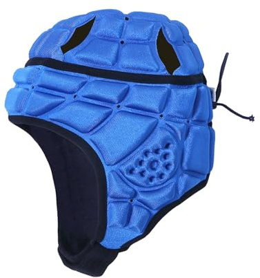 harayaa Casque de Rugby, Casque de Protection pour Le Football, Casquette Scrum, Casque de Protection Souple pour Enfants et Jeunes, Couleur Bleu M