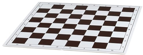 Sunrise Chess & Games Doppelt Faltbare Schachbrett aus Kunststoff, Nr. 6 Weiß-Braun