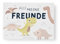 aprilplace® Freundebuch „Alle Meine Freunde“ | Hübsches Dino Design | für Schule Jungen und Mädchen | Grundschule Freundschaftsbuch | Geschenk zur Einschulung | Schulfreundebuch zum Ausfüllen