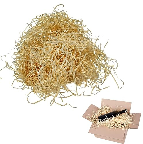 LDBKLGHJ 200 gramos Virutas de Papel para Regalos, de Papel Tisú Triturado Relleno de Papel Kraft Triturado, Proporcionar una Buena Decoración y Protección para los Regalos (Marrón)