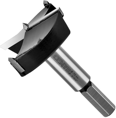 70mm 2-3/4 pollici Hartmetall-Forstner-Bit, 2,0 mm Dicke von YG13 Hartmetall, Holzbearbeitungs-Scharnierschneider, Werkzeug-Sets für Holz, Sperrholz und Kunststoff CENYB