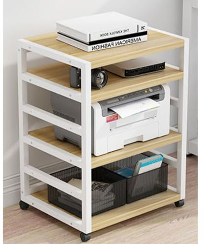 Beweglicher Medienständer, 4-stöckig, AV-Medienständer, Eckregal, CD-Plattenspieler, Audio-Rack-Tower, D