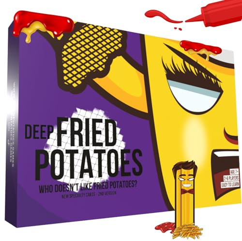Deep Fried Potatoes Card Game 2nd Edition - Inglés - Estrategia, velocidad y adicción garantizadas - Asar a tus oponentes en este festival de batalla interactivo para la familia. - Embalaje de lujo