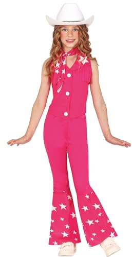 FIESTAS GUIRCA Déguisement de Cowgirl Rose pour Filles - Poupée de Rodéo Country - Costume pour Enfants – Filles de 7 à 9 Ans