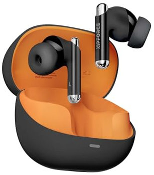 ZIPFORCE True Wireless Earbuds, Fully In-Ear Bluetooth 5.3 Headphones 4-Mics ENC Clear Call, Bluetooth Earbuds Touch Control 40 Playtime, IPX5 Waterproof TWS, Light-Weight Earphones, Black