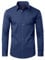 DEMEANOR Dress Shirts for Men Long Sleeve Mens Dress Shirts Cotton Regular Non Iron Formal Shirts for Men Dress Shirt Navy