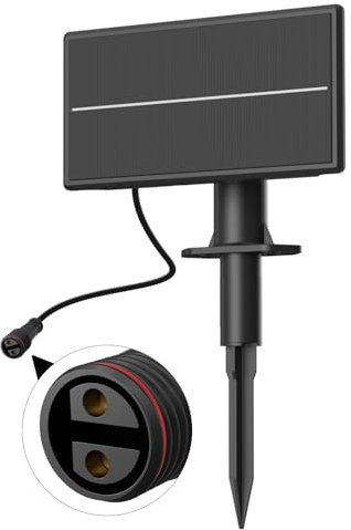 GPATIO Panneau solaire pour guirlandes lumineuses, 4 modes, panneau de commande PC, 3 V(Seulement pour 15M solaires guirlandes lumineuses)