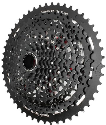 Zenlux 12 Speed Mountain Bike XD Cassette 9-50T/10-50T/10-52T & 11 Speed 9-42T Bicycle Flywheel Cogs 12S Compatible with SRAM SX NX GX XX1 Eagle Groupset, XD Driver Body, Black/Silver