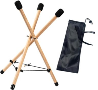 Harilla Triangle Handpan Trommelhalterung Drum Ständer Anti -Slip -Holzverstellbares Trommelhalterstativ für Partys Camping, L