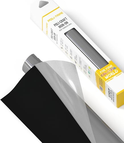 TUBITHERM® Flock - Flock Heat Transfer Vinyl - 12 in x 36 in Iron-On Foil with Velvet Surface - Easy to Cut & Weed for DIY Shirts - Black