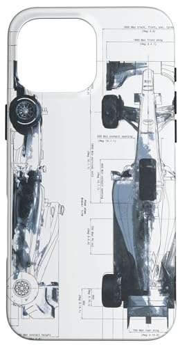 Race Motorsport Racing Blueprint Maschinenbau Hülle für iPhone 16 Pro Max