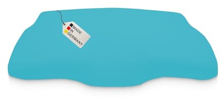 DUKAL | Bezug für Derila (Queensize) Memory Foam Kopfkissen | 30 x 50 cm | aus hochwertigem DOPPEL-Jersey | 100% Baumwolle | Farbe: Ocean-blau