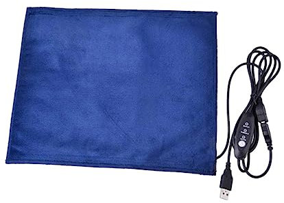 Luxshiny Haustier Heizmatte USB Konstante Temperatur Flexibel für Tierbetten für Katzen und Hunde Blau