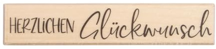 Rayher Stempel Herzlichen Glückwunsch, 2x10cm, 29290000