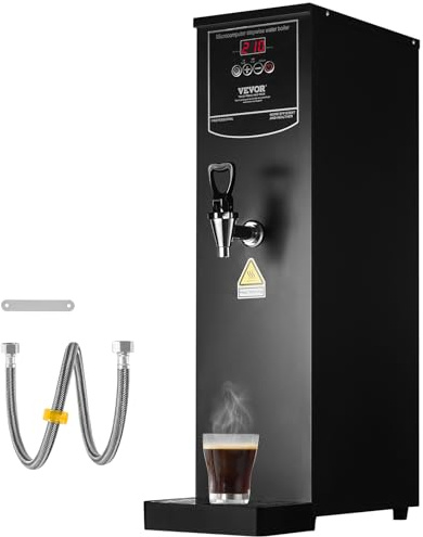 VEVOR Distributore Elettrico di Acqua Calda, Bollitore Dispenser Acqua Calda da 20 Litri Elettrico Commerciale Temperatura Impostazione da 40°C a 99°C, Bar Ristorante Ufficio Catering Buffet