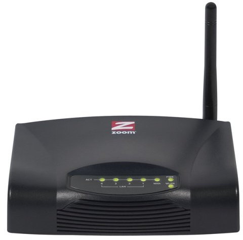 Zoom Wireless AP+4 DSL/cable Access Point - Black