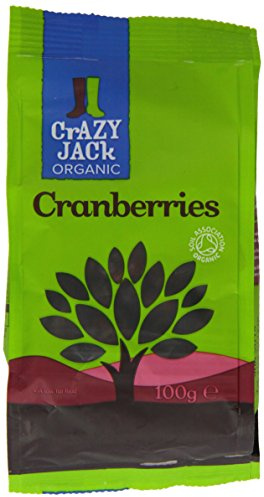 Crazy Jack Organic Cranberries 100 g (Pack of 5)