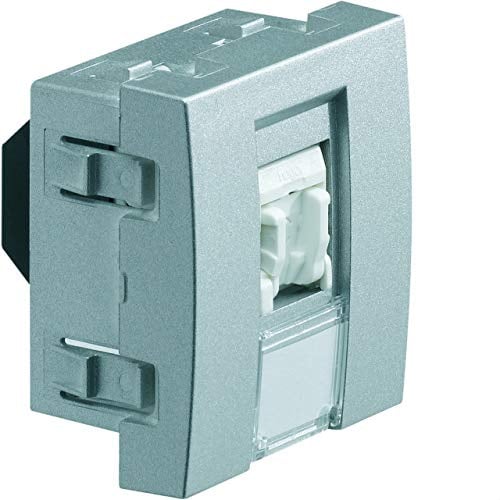 Hager Systo – Prise RJ45 Catégorie 6 UTP Systo 2 module aluminium