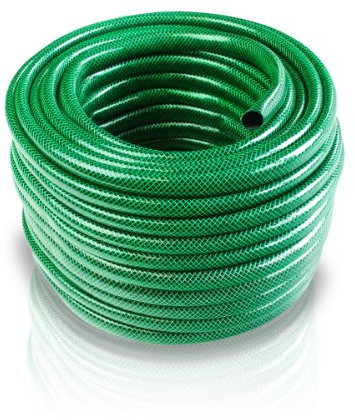 Bradas - Carro portamanguera Aqua Reel Lime Edition 1/2 60 m con Manguera de jardín 50 MT y regadera