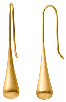 Heideman Ohrringe Sagitta Damen - aus hochwertigem Edelstahl - silber gold rosegold farbend matt - Ohrstecker für Frauen - Ohrhänger Tropfen Form - 4cm lang hängend