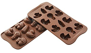 silikomart | SCG31 Silikonform für CHOCO BABY Pralinen, Antihaft, 12 Pralinen, 1er Pack Form für Süßigkeiten, Easy Choc, 107 x 21 mm, h 17 mm, Made in Italy