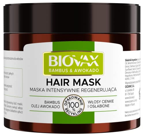 L 'biotica biovax natur Intensiv Reparatur Haar Maske Bambus & Avocado-Öl 250 ml