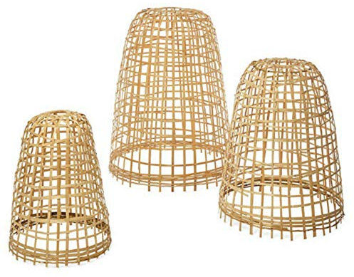 GardenSkill Bamboo Bell Cloche - Garden Plant Protection Cover for Fruit Vegetables Flowers (0.4m diameter x 0.5m high, Pack 3)