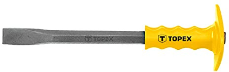 Topex Flachmeißel mit Handschutz - Handmeißel mit ergonomischer Handgriff - Handlicher, starker Meißel mit Schutz - Größen: Meißelkörpers: 16 mm - Länge: 300 mm - Meißelklinge: 23,5 mm