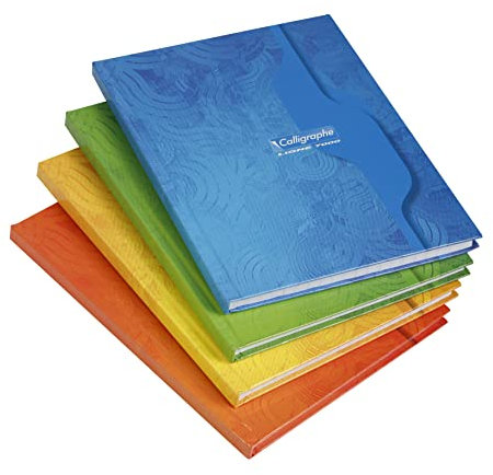 Calligraphe 7204C - Kladde / Notizbuch geleimt Calligraphe, 17x22 cm, 96 Blatt, kariert, 70g, mit Hardcover, farbig sortiert, 1 Stück