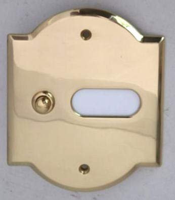 Campanello Pulsantiera Porta ingresso Casa in ottone Lucido Un pulsante