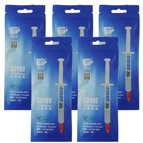GD900 Wärmeleitpaste 4 g für Gamer Computer PSP/CPU/PS3/PS4/Xbox 360/one/pc Best Cost x Benefit (N.W. 4G GD900-BA4 5 Stück)