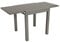 DEGAMO Balkontisch Marina aus Aluminium Silbergrau und Glas dunkelgrau 70x70cm, ausziehbar auf 140cm, Höhe 75cm, wetterfest