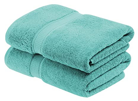 Superior Badetuch-Set aus massiver ägyptischer Baumwolle, 76,2 x 139,7 cm, türkis, 2-teilig
