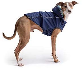 GF Pet Reversible ElastoFit Raincoat - Regenjacke- wasserdichte Hundebekleidung- Größe 3XL Hundemantel Rückenlänge 71cm- Marine