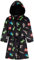Minecraft Bademantel Kinder Jungen Weicher Fleece Morgenmantel mit Kapuze Badeponcho Creeper Gamer Geschenke für Jungs (13-14 Jahre, Schwarz)