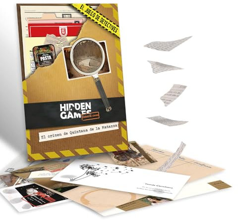Hidden Games - Escena del Crimen - Español - El Crimen de Quintana de la Matanza - Juego de Crimen Realista, Detectives emocionante, Tipo Escape Room