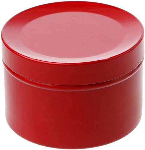 Jilibaba Caja de té de metal pequeña caja de almacenamiento para joyas, caramelos, regalo rojo, 50 ml
