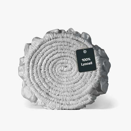 twenty:three Lyocell Spannbettlaken 200x200 Light Gray - 100% Tencel - Gewonnen aus Eukalyptus - Hochwertig - Nachhaltig - Atmungsaktiv - Luxus - Hypoallergen