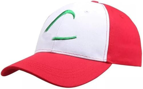 Baseball Cap Ash Cap Anime Cosplay, rot, 50