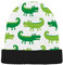 Cartoon Grün Krokodile Herren Neuheit Beanie Mütze Damen Winter Strickmütze, Schwarz , 62