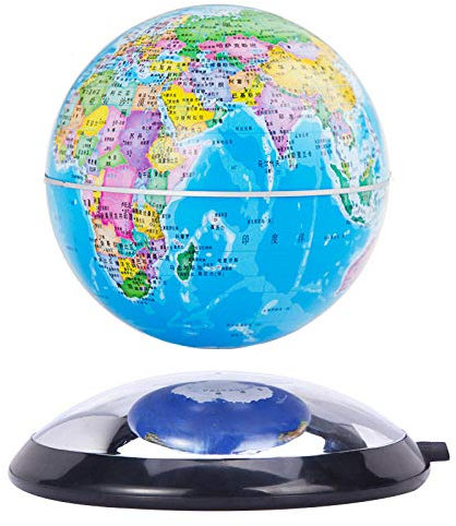 Globes of Earth 15,2 cm magnetischer Globus, schwebend, himmelblau, hängender Globus Unterricht und Büro-Heimdekoration