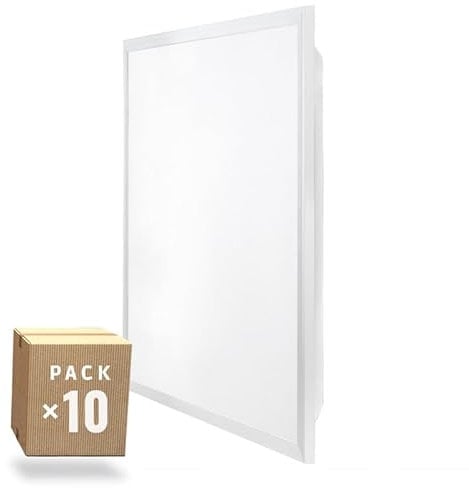 Pack 12 Panel LED 40W 4000Lm 4200ºK 60x60Cm Enrejado UGR19 40.000H [HO-PG-600x600-40W-W-PK12] | Greenice