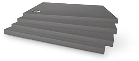 mutatio Einlegeböden 4er Set Bodenplatte In Grau Einleger Böden Für Aktenschrank Fachboden ca. B 37,2 cm x H 1,8 cm x T 30,7 cm Zubehör Für Regal (Grau)